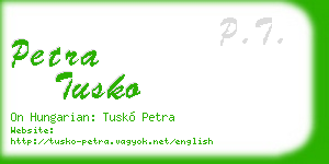 petra tusko business card